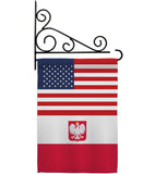 Poland w/Eagle US Friendship - Nationality Flags of the World Vertical Impressions Decorative Flags HG140487 Made In USA