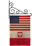 Poland w/Eagle US Friendship - Nationality Flags of the World Vertical Impressions Decorative Flags HG140487 Made In USA