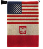 Poland w/Eagle US Friendship - Nationality Flags of the World Vertical Impressions Decorative Flags HG140487 Made In USA