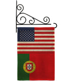 Portugal US Friendship - Nationality Flags of the World Vertical Impressions Decorative Flags HG140488 Made In USA
