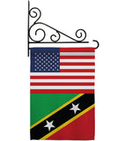 Saint Kitts & Nevis US Friendship - Nationality Flags of the World Vertical Impressions Decorative Flags HG140495 Made In USA