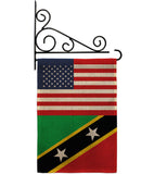 Saint Kitts & Nevis US Friendship - Nationality Flags of the World Vertical Impressions Decorative Flags HG140495 Made In USA