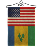 Saint Vincent US Friendship - Nationality Flags of the World Vertical Impressions Decorative Flags HG140497 Made In USA