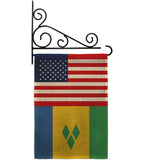 Saint Vincent US Friendship - Nationality Flags of the World Vertical Impressions Decorative Flags HG140497 Made In USA