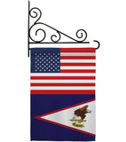 Samoa - American US Friendship - Nationality Flags of the World Vertical Impressions Decorative Flags HG140498 Made In USA