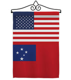 Samoa US Friendship - Nationality Flags of the World Vertical Impressions Decorative Flags HG140499 Made In USA