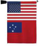 Samoa US Friendship - Nationality Flags of the World Vertical Impressions Decorative Flags HG140499 Made In USA