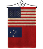 Samoa US Friendship - Nationality Flags of the World Vertical Impressions Decorative Flags HG140499 Made In USA