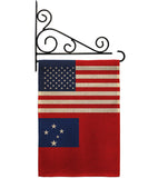 Samoa US Friendship - Nationality Flags of the World Vertical Impressions Decorative Flags HG140499 Made In USA