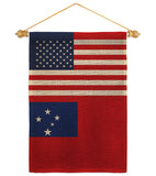 Samoa US Friendship - Nationality Flags of the World Vertical Impressions Decorative Flags HG140499 Made In USA