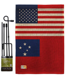 Samoa US Friendship - Nationality Flags of the World Vertical Impressions Decorative Flags HG140499 Made In USA