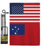 Samoa US Friendship - Nationality Flags of the World Vertical Impressions Decorative Flags HG140499 Made In USA