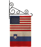 Slovenia US Friendship - Nationality Flags of the World Vertical Impressions Decorative Flags HG140648 Made In USA