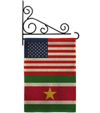 Suriname US Friendship - Nationality Flags of the World Vertical Impressions Decorative Flags HG140656 Made In USA