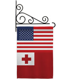 Tonga US Friendship - Nationality Flags of the World Vertical Impressions Decorative Flags HG140668 Made In USA