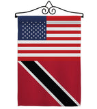 Trindad & Tobago US Friendship - Nationality Flags of the World Vertical Impressions Decorative Flags HG140669 Made In USA