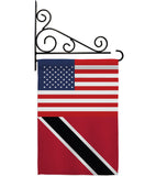 Trindad & Tobago US Friendship - Nationality Flags of the World Vertical Impressions Decorative Flags HG140669 Made In USA