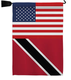 Trindad & Tobago US Friendship - Nationality Flags of the World Vertical Impressions Decorative Flags HG140669 Made In USA