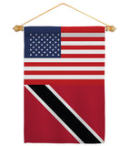 Trindad & Tobago US Friendship - Nationality Flags of the World Vertical Impressions Decorative Flags HG140669 Made In USA