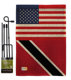 Trindad & Tobago US Friendship - Nationality Flags of the World Vertical Impressions Decorative Flags HG140669 Made In USA