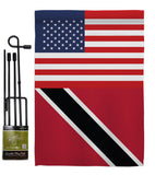 Trindad & Tobago US Friendship - Nationality Flags of the World Vertical Impressions Decorative Flags HG140669 Made In USA