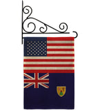 Turks & Caicos Island US Friendship - Nationality Flags of the World Vertical Impressions Decorative Flags HG140673 Made In USA