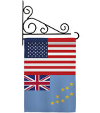 Tuvalu US Friendship - Nationality Flags of the World Vertical Impressions Decorative Flags HG140674 Made In USA