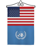 United Nations US Friendship - Nationality Flags of the World Vertical Impressions Decorative Flags HG140679 Made In USA