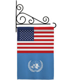 United Nations US Friendship - Nationality Flags of the World Vertical Impressions Decorative Flags HG140679 Made In USA