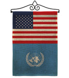 United Nations US Friendship - Nationality Flags of the World Vertical Impressions Decorative Flags HG140679 Made In USA