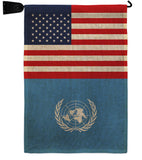 United Nations US Friendship - Nationality Flags of the World Vertical Impressions Decorative Flags HG140679 Made In USA