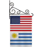 Uruguay US Friendship - Nationality Flags of the World Vertical Impressions Decorative Flags HG140680 Made In USA