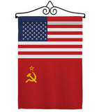 USSR US Friendship - Nationality Flags of the World Vertical Impressions Decorative Flags HG140681 Made In USA