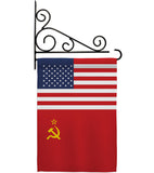 USSR US Friendship - Nationality Flags of the World Vertical Impressions Decorative Flags HG140681 Made In USA