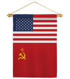 USSR US Friendship - Nationality Flags of the World Vertical Impressions Decorative Flags HG140681 Made In USA