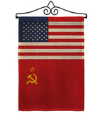 USSR US Friendship - Nationality Flags of the World Vertical Impressions Decorative Flags HG140681 Made In USA