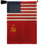 USSR US Friendship - Nationality Flags of the World Vertical Impressions Decorative Flags HG140681 Made In USA