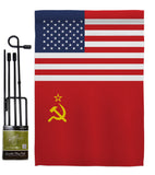 USSR US Friendship - Nationality Flags of the World Vertical Impressions Decorative Flags HG140681 Made In USA