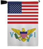 Virgin Islands US Friendship - Nationality Flags of the World Vertical Impressions Decorative Flags HG140690 Made In USA