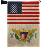 Virgin Islands US Friendship - Nationality Flags of the World Vertical Impressions Decorative Flags HG140690 Made In USA