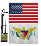 Virgin Islands US Friendship - Nationality Flags of the World Vertical Impressions Decorative Flags HG140690 Made In USA