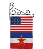 Yugoslavia US Friendship - Nationality Flags of the World Vertical Impressions Decorative Flags HG140693 Made In USA