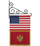 Montenegro US Friendship - Nationality Flags of the World Vertical Impressions Decorative Flags HG140697 Made In USA