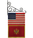 Montenegro US Friendship - Nationality Flags of the World Vertical Impressions Decorative Flags HG140697 Made In USA