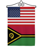 Vanuatu US Friendship - Nationality Flags of the World Vertical Impressions Decorative Flags HG140882 Made In USA