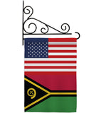 Vanuatu US Friendship - Nationality Flags of the World Vertical Impressions Decorative Flags HG140882 Made In USA