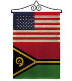 Vanuatu US Friendship - Nationality Flags of the World Vertical Impressions Decorative Flags HG140882 Made In USA