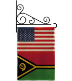 Vanuatu US Friendship - Nationality Flags of the World Vertical Impressions Decorative Flags HG140882 Made In USA