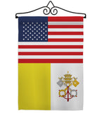 Vatican City US Friendship - Nationality Flags of the World Vertical Impressions Decorative Flags HG140883 Made In USA