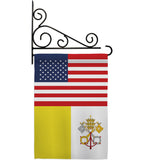 Vatican City US Friendship - Nationality Flags of the World Vertical Impressions Decorative Flags HG140883 Made In USA